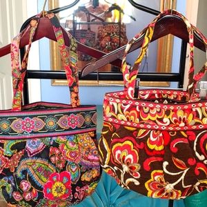 2 Vera Bradley Purses, bucket style, lots of inside pockets.